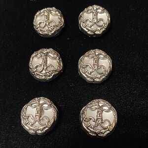 Vintage Nony New York Silver and White Decorative Button covers